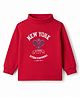 Cucumber Sinker Knit Full Sleeves T-Shirt With New York Nothing Is Impossible Text Print - Red