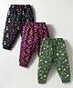 CUCUMBER Sinker Knit Full Length Lounge Pant with Nautical & Geometrical Theme Print - Green Wine & Black
