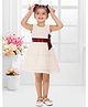 SNAZZY Girl Cotton Woven Sleeveless Schiffli Embroidered Dress - White