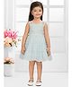 SNAZZY Girl Cotton Woven Sleeveless Checked Dress - Blue