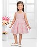 SNAZZY Girl Cotton Woven Sleeveless Checked Dress - Pink