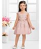 SNAZZY Girl Cotton Woven Cap Sleeves Floral Printed Dress - Pink