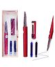 FunBlast Luxury Metal Body Fountain Refillable Pen with 2 Ink Refills for Kids  Maroon