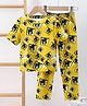 Fashion Dream Cotton Blend Knit Half Sleeves M Alphabet    Printed Coordinating Tee & Pajama Set - Yellow