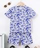 Fashion Dream Cotton Blend Knit Half Sleeves Alphabets  Printed Coordinating Tee & Shorts Set - White