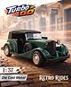 Turbo Go Retro Rides Metal Die-Cast Car - Green| 1:37 Vintage Car| Pull-Back Mechanism| 3 Openable Doors| Rubber Wheels| BIS Certified| Toy for 3+ Years Boys & Girls| Collectible Range