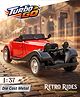 Turbo Go Retro Rides Metal Die-Cast Car - Red| 1:37 Vintage Car| Pull-Back Mechanism| 3 Openable Doors| Rubber Wheels| BIS Certified| Toy for 3+ Years Boys & Girls| Collectible Range