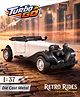 Turbo Go Retro Rides Metal Die-Cast Car - White| 1:37 Vintage Car| Pull-Back Mechanism| 3 Openable Doors| Rubber Wheels| BIS Certified| Toy for 3+ Years Boys & Girls| Collectible Range