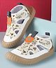 Cute Walk by Babyhug Velcro Closure Sandals With Dino Print - Tan