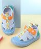 Cute Walk by Babyhug Velcro Closure Solid Sandals - Blue