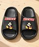 Yellow Bee Disney Featuring Mickey Mouse Applique Detailed Sliders - Black