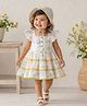 My Milestones Cotton Woven Half Sleeves Tropical Theme Printed Dress With Headband & Bloomer - Multi Colour