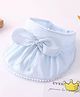 Petite and Posh Cotton Blend Woven Bow Applique Detailed Visor - Sky Blue - Circumference 53 55 Cms