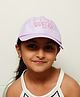 Petite and Posh Woven Boston Embroidered Cap - Lilac - Circumference 53 - 55 Cms