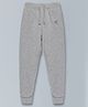 Kiddopanti Cotton Knit Ankle Length Solid Colour Track Pant - Grey