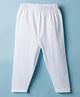 Kiddopanti Cotton Lycra Knit Capri Length Solid Colour Three Fourth Leggings Pack- White