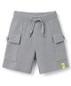 Kiddopanti Cotton Knit Solid Color Cargo Shorts - Grey