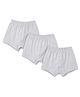 Kiddopanti Cotton Lycra Knit Solid Boxers Pack Of 3 - Grey