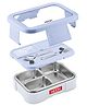 Milton Ethan 3 Inner Stainless Steel Tiffin Box for School, 3 Partition, Steam Release Plug | PU Insulated, Leak-Proof, Food Grade I Lunch Box for Kids Boys, Girls with Snap Lock Lid, 600 ml, Sky Blue