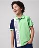 Pine Kids Cotton Knit T-Shirts with Half Sleeves and Limitless Text Print - Light Green