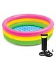 NHR Kids Inflatable Pool  3 feet | 3-Ring Multi-Color Toddler Splash Pool | Durable PVC Baby Bath Tub for Summer