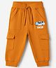 Doodle Poodle 100% Cotton Knit Lounge Pant with Car Print & Cargo Pockets - Orange