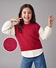 Arias Knit Full Sleeves Winter Party Top With Studs - Pink