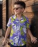 Ollington St. Cotton Woven Half Sleeves Floral Printed Shirt - Purple