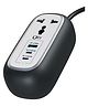 OlivLife 5-in-1 Desktop Power Strip Extension Board with 67W- USB-C PD Fast Charging, Multi Plug with 2 AC Sockets & 3 USB Ports | Fireproof PC+PVC Material for Home, Office & Travel - Black