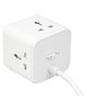 OlivLife 6-in-1 Desktop Power Strip Extension Board with USB-C PD Fast Charging, Multi 3 Plug Sockets & 3 USB Ports | Compact Cube Design for Home, Office & Travel Use - White
