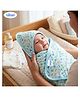 Bubzii Blue Baby Wrapping Sheet Towel & Wrappers Home Baby Hooded Bath Towel Baby Super Soft Absorbent 2 Layer Wash Towel. 72 x 72 cm.