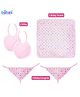 Bubzii Pink Baby Comfort Combo Gift Set for New borns 1 Wrapping Sheet  2 Bibs  2 Langots  Soft  Gentle Baby Essentials for Everyday Use