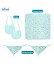 Bubzii Mother Relief Baby Combo Set Soft Blue Wrapping Sheet Bibs  Langots for Complete Newborn Comfort. Mother Everyday Relief Combo Baby Wrapping Sheet Bibs  Langots Set