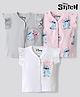 Bonfino Disney Interlock Knit Half Sleeves Jhablas with Stitch & Angel Graphics Pack of 3 - White Pink & Grey