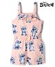 Bonfino Disney 100% Cotton Single Jersey Knit Sleeveless Jumpsuit With Stitch Graphic - Pink