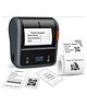 Ausha B3S Inkless Printing Bluetooth Thermal Label Printer - Small & Portable | Wireless Connectivity | 3 Inch Barcode, Mini Stickers, Bill, Receipt Machine for Home, Office & Students, Grey
