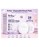 Kritiu 3D Contoured Disposable Breast Pads - Pack of 24| Ultra Thin| Discreet Fit| Anti-slip Pads| Leak Proof| Invisible Under Clothes| Super Absorbent Polymer| Hygienic