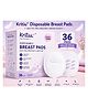 Kritiu 3D Contoured Disposable Breast Pads - Pack of 36| Ultra Thin| Discreet Fit| Anti-slip Pads| Leak Proof| Invisible Under Clothes| Super Absorbent Polymer| Hygienic