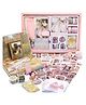 Elecart Premium Jumbo Scrapbook & Journaling Kit 2026 | A6 Grid Notebook Diary Set | Aesthetic | DIY Scrapbooking Craft Kit with Stickers, Washi Tapes & Decorative Sheets | Gift Set (Pink)