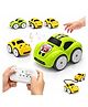 Elecart Rechargeable Smart Sensor Mini RC Car for Kids | Magic Induction Line Following Toy with 2.4GHz Remote Control, LED Lights, Music & Pull-Back Action | Educational STEM Racing Toy Gift for Kids