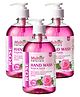 Multani Naturals Rose Hand Wash For Kids & Adult With Natural Ingredients & 99.9%  Germ Protection Pack of 3- 500ml Each