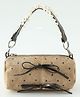 Pine Kids Sling Bag With Bow Applique & Polka Dot Free Size - Khaki