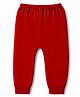 Babyhug Fleece Knit Full Length  Solid Colour Lounge Pant - Red