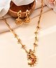 VALLEY OF JEWELLERY - Gold Plated Antique Design Ruby Red Jewellery Set - Gold