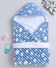 Momspet Supersoft Hooded Sleeping Bag Cum Wrapper with Cute Print - Blue