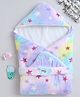 Momspet Supersoft Hooded Sleeping Bag Cum Wrapper with Cute Print-Multy