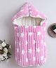 Momspet 3 in 1 Baby Supersoft Hooded Carry Nest Cum Sleeping Bag  - Pink