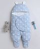 Momspet 3 in 1 Baby Supersoft Hooded Carry Nest Cum Sleeping Bag  - Blue