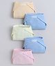 Momspet Baby Muslin Nappies Plain with Velcro Pack of 5-Multi Colour