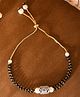 -Silver Plated AD Stone Studded Cylindrical Shaped Mangalsutra Bracelet - Silver